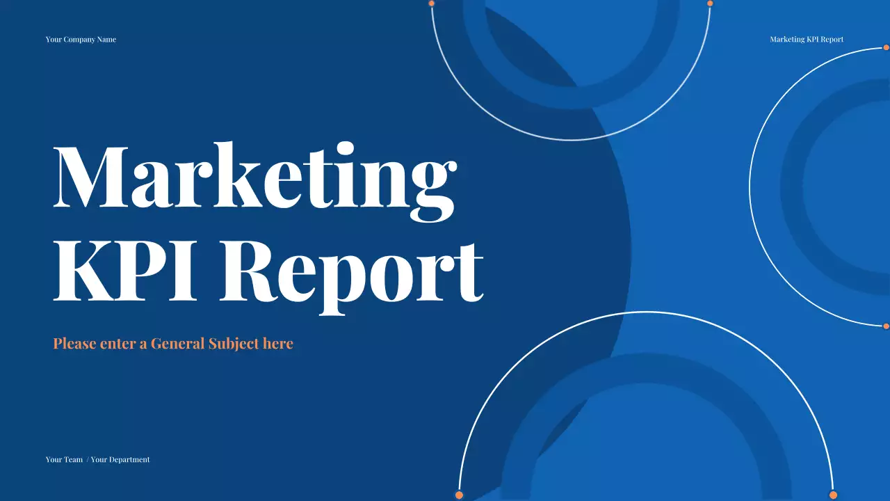 Blue Modern Marketing KPI Report Presentation