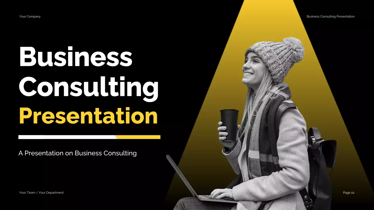 Black Yellow Modern Business Consulting Presentation