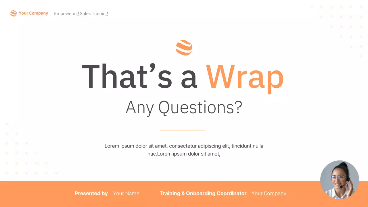 orange simple sales training manual