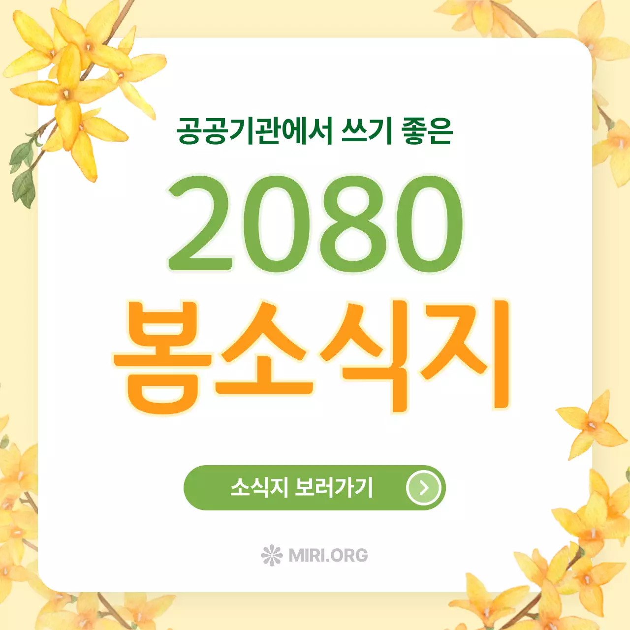 노랑 심플 소식지 광고