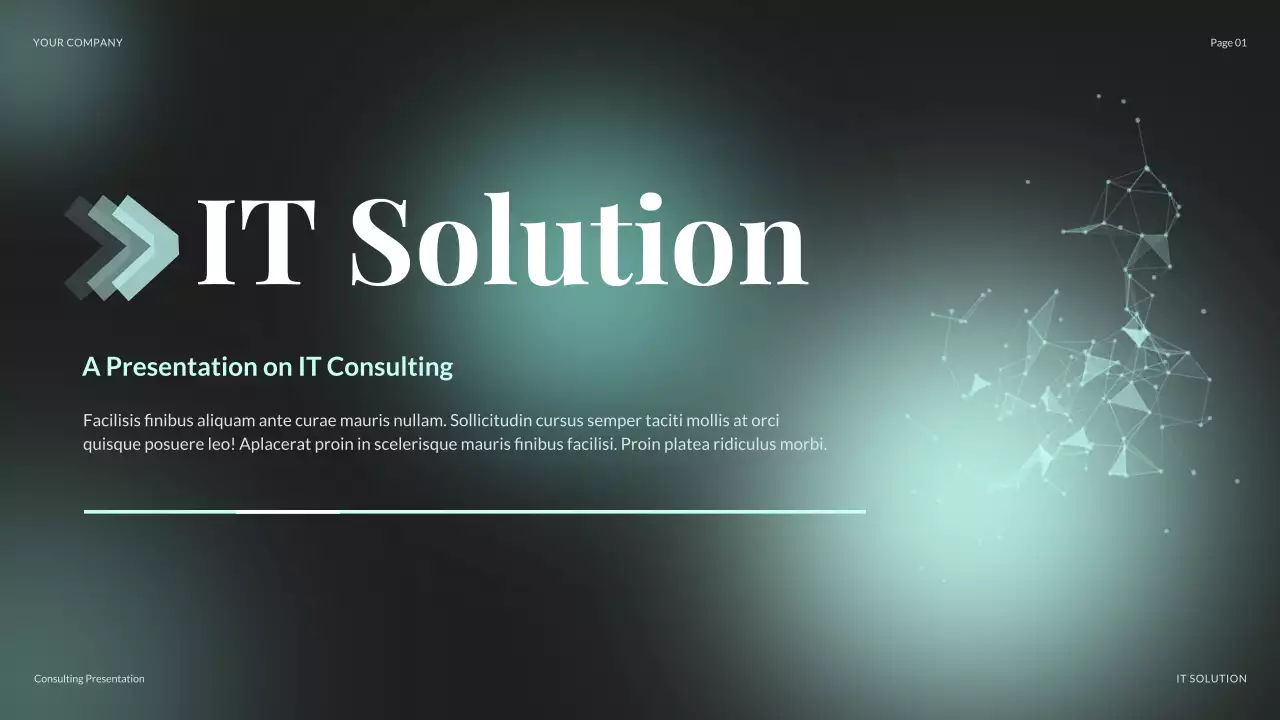 Teal Modern IT Solution Presentation