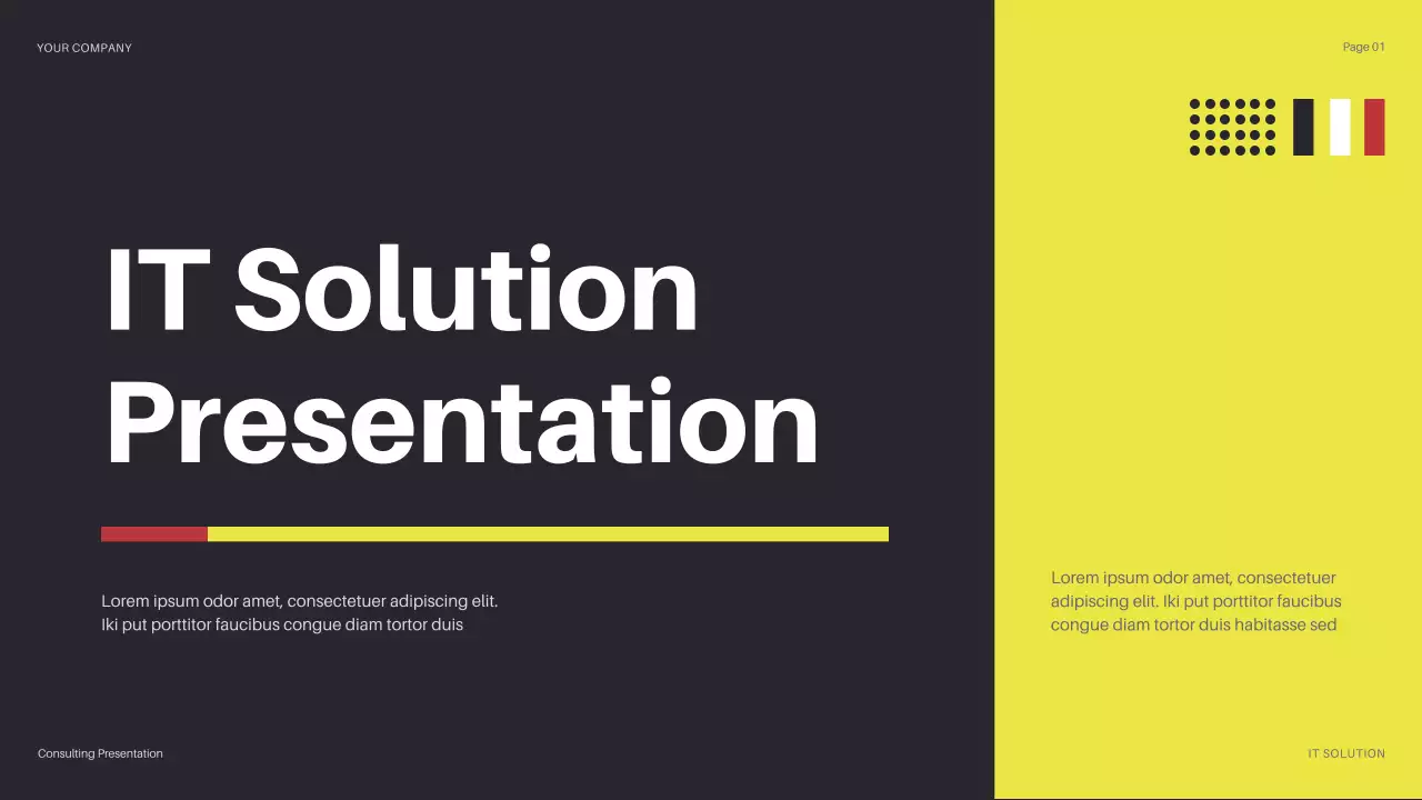 Yellow Modern IT Solution Presentation