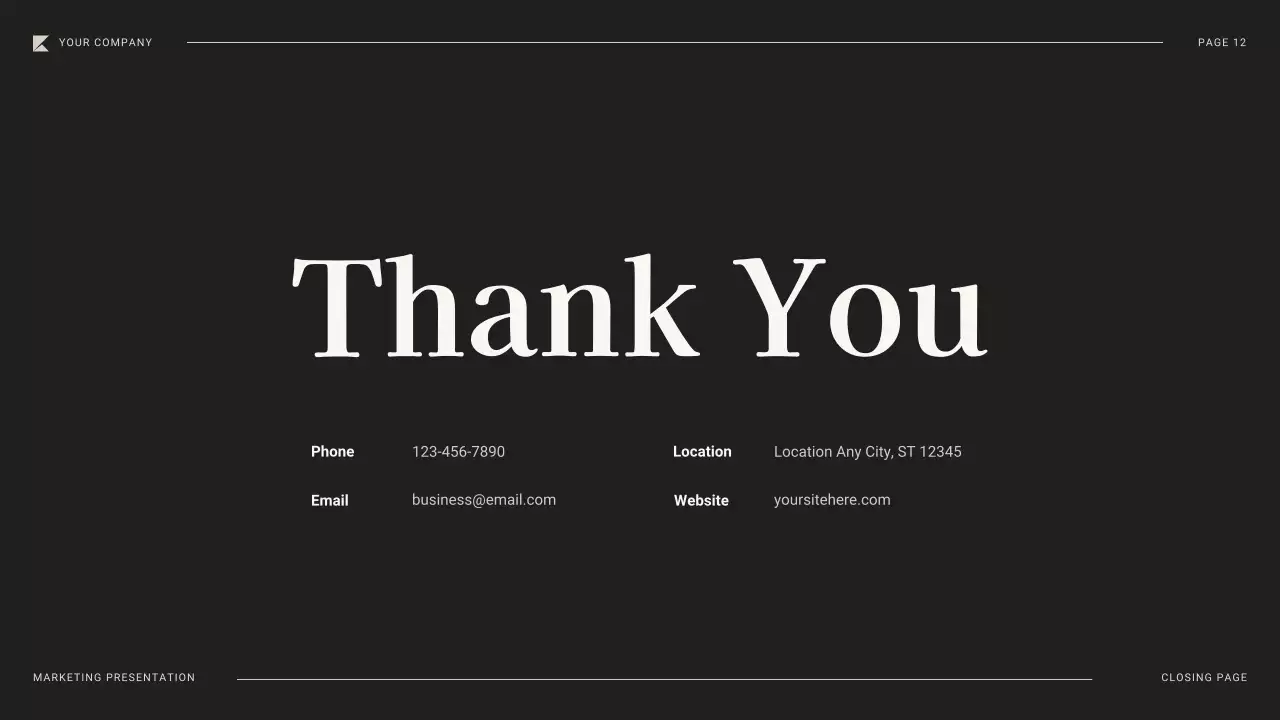 Black Professional Marketing Plan Presentation