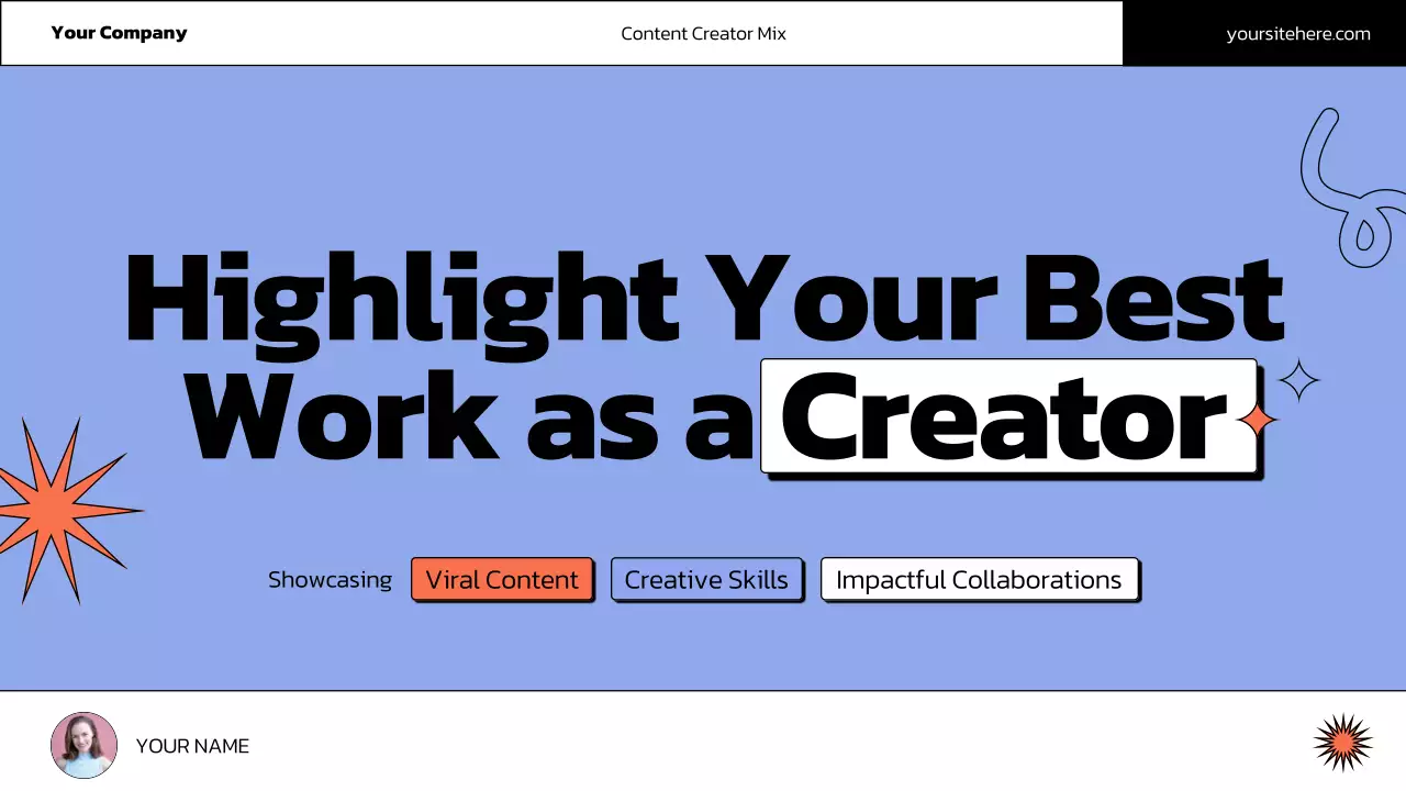 Blue Modern Creator Portfolio Presentation