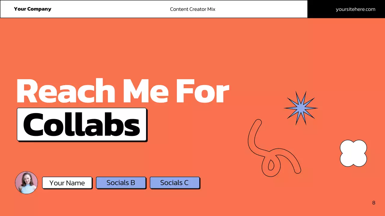 Blue Modern Creator Portfolio Presentation