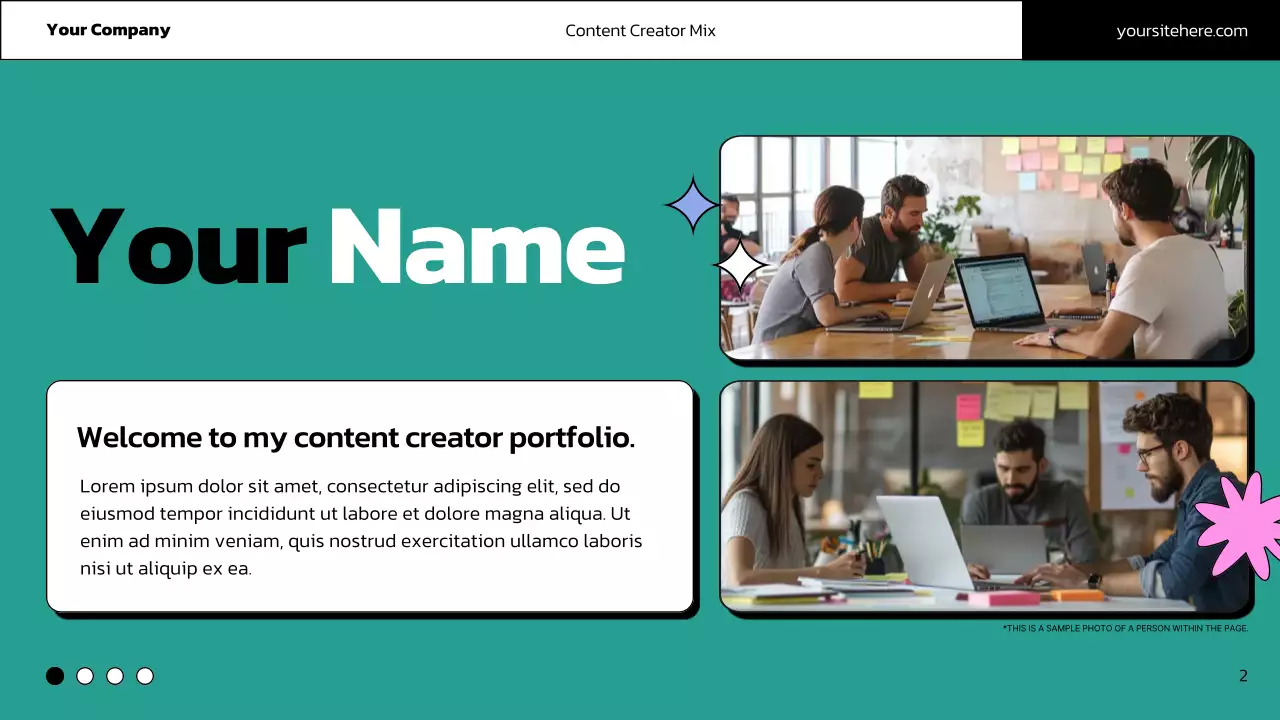 Blue Modern Creator Portfolio Presentation