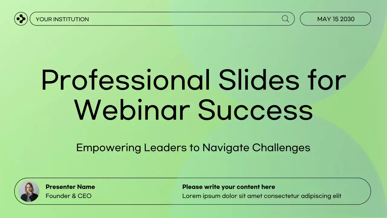 Green Minimal Leadership Presentation