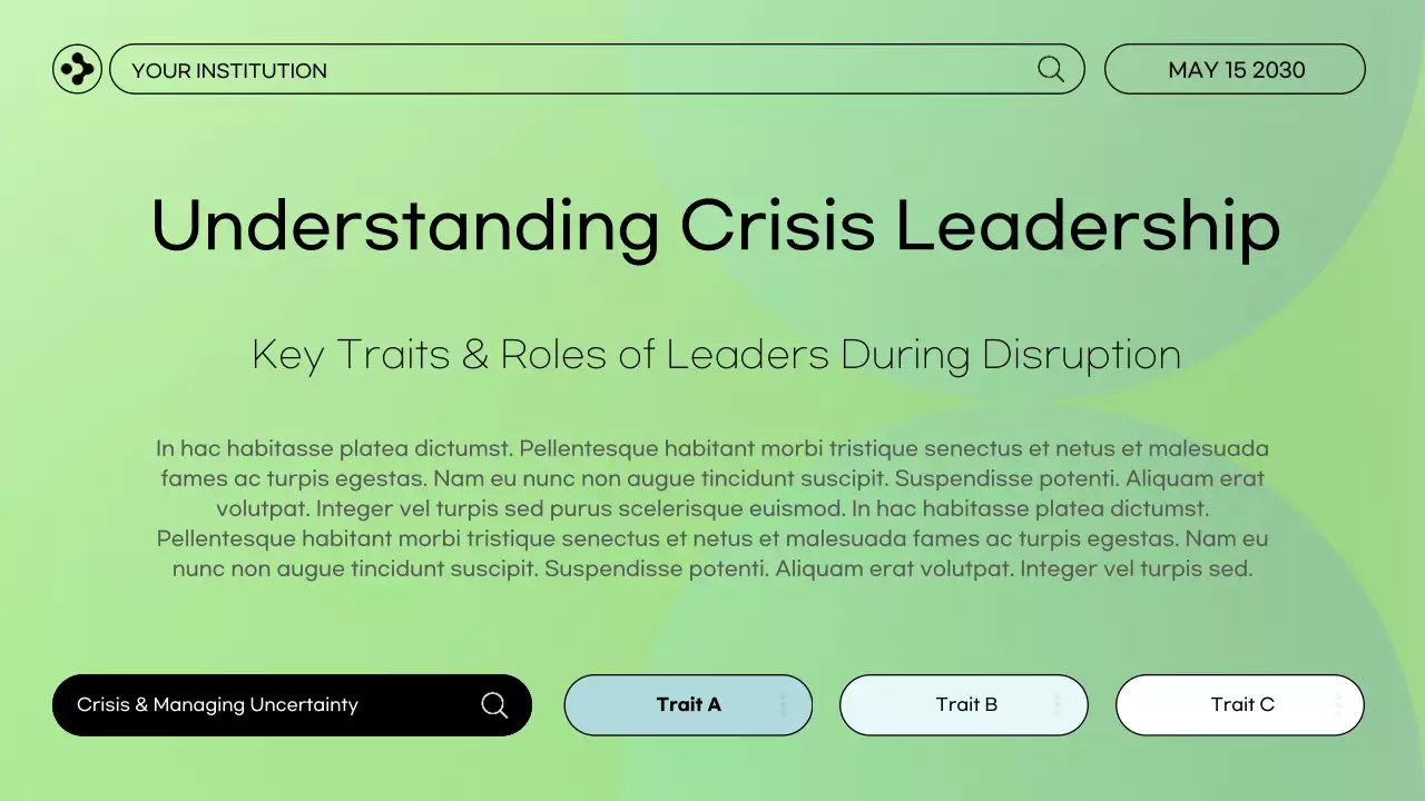 Green Minimal Leadership Presentation