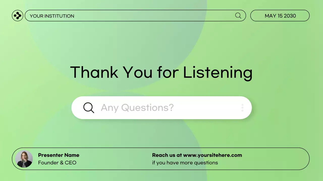 Green Minimal Leadership Presentation