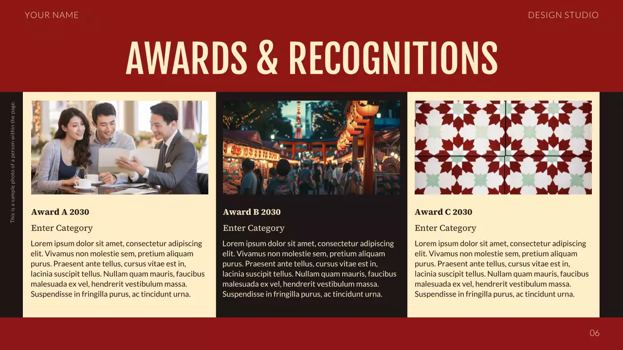 Red Professional Design Portfolio Presentation