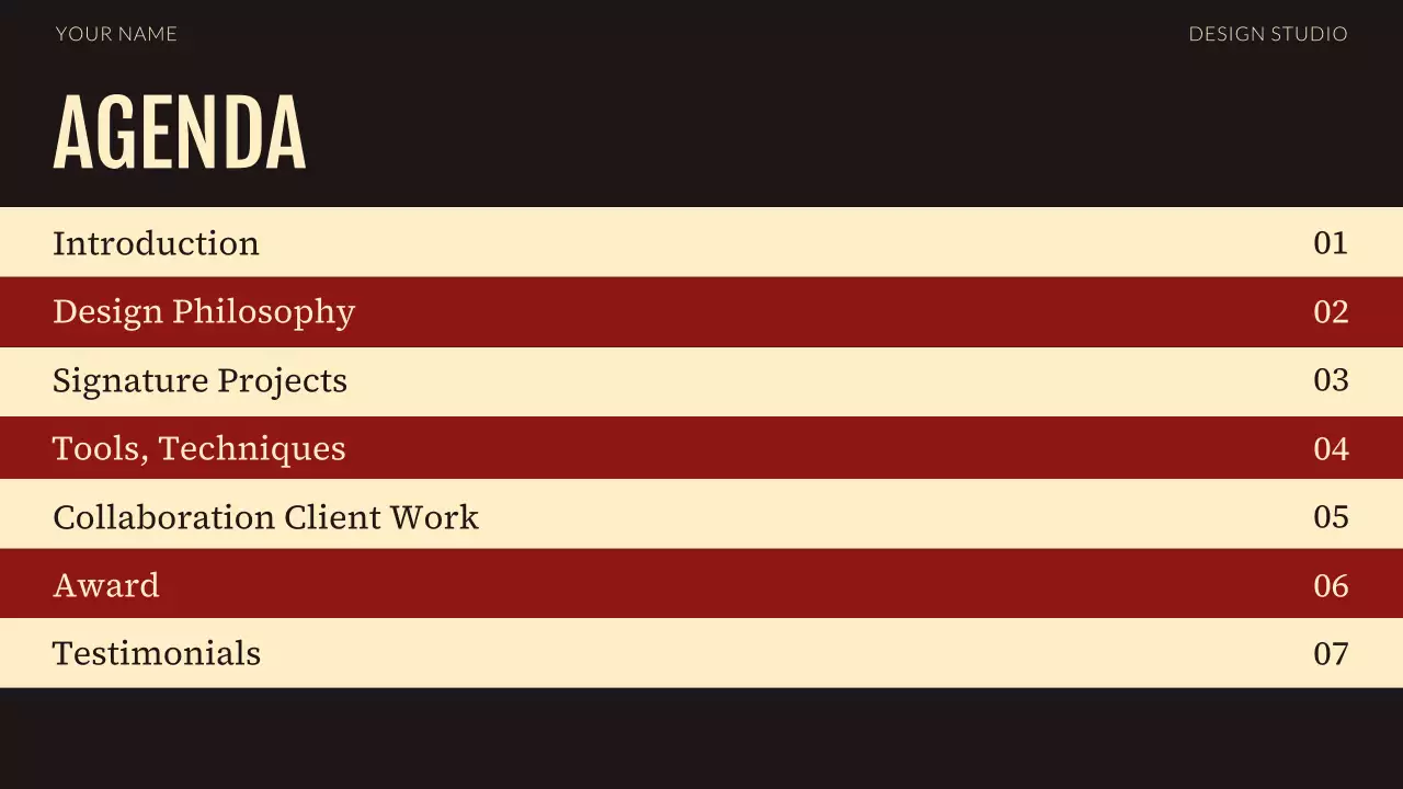 Red Professional Design Portfolio Presentation