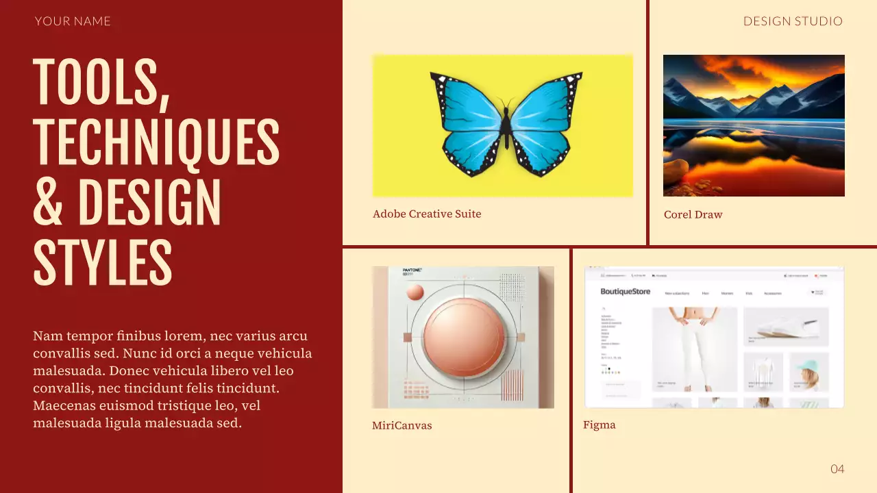 Red Professional Design Portfolio Presentation