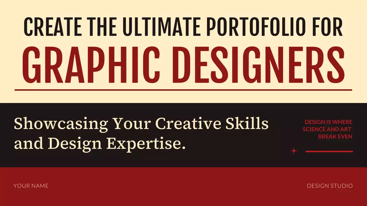 Red Professional Design Portfolio Presentation