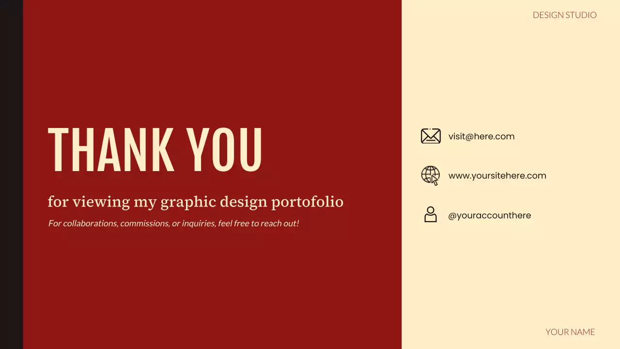 Red Professional Design Portfolio Presentation