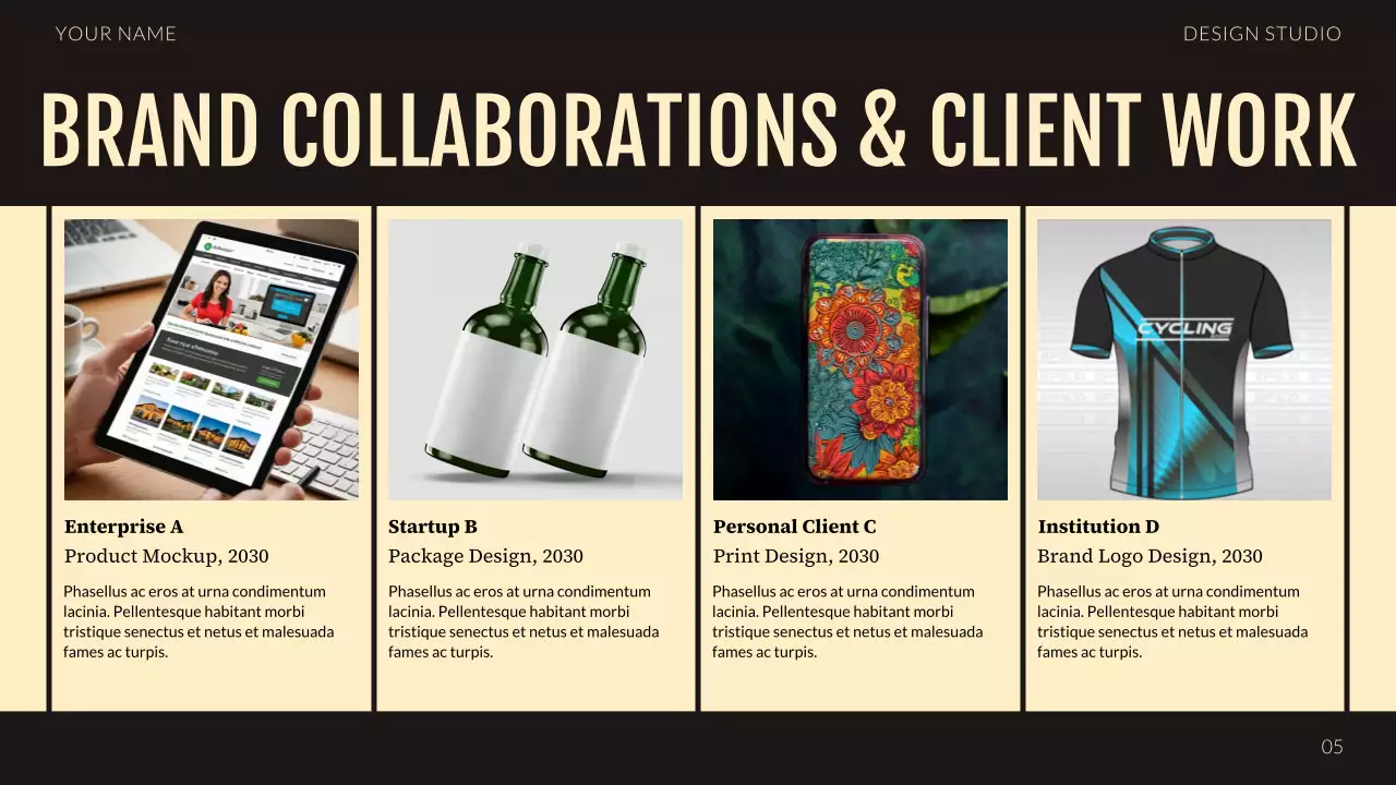 Red Professional Design Portfolio Presentation