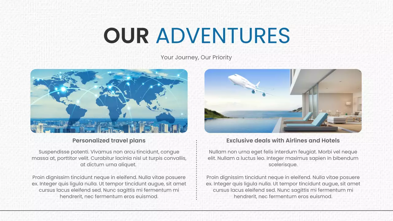 Blue Modern Travel Promotion Presentation