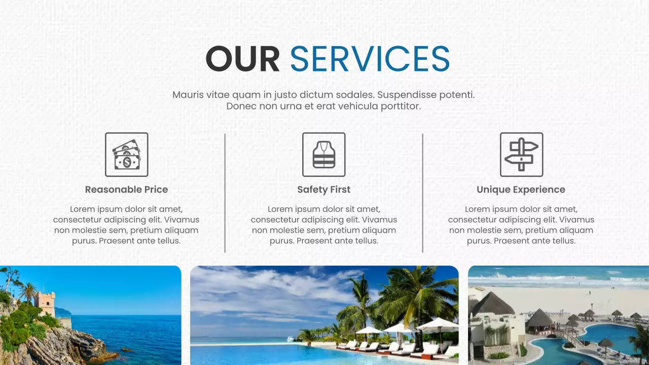 Blue Modern Travel Promotion Presentation