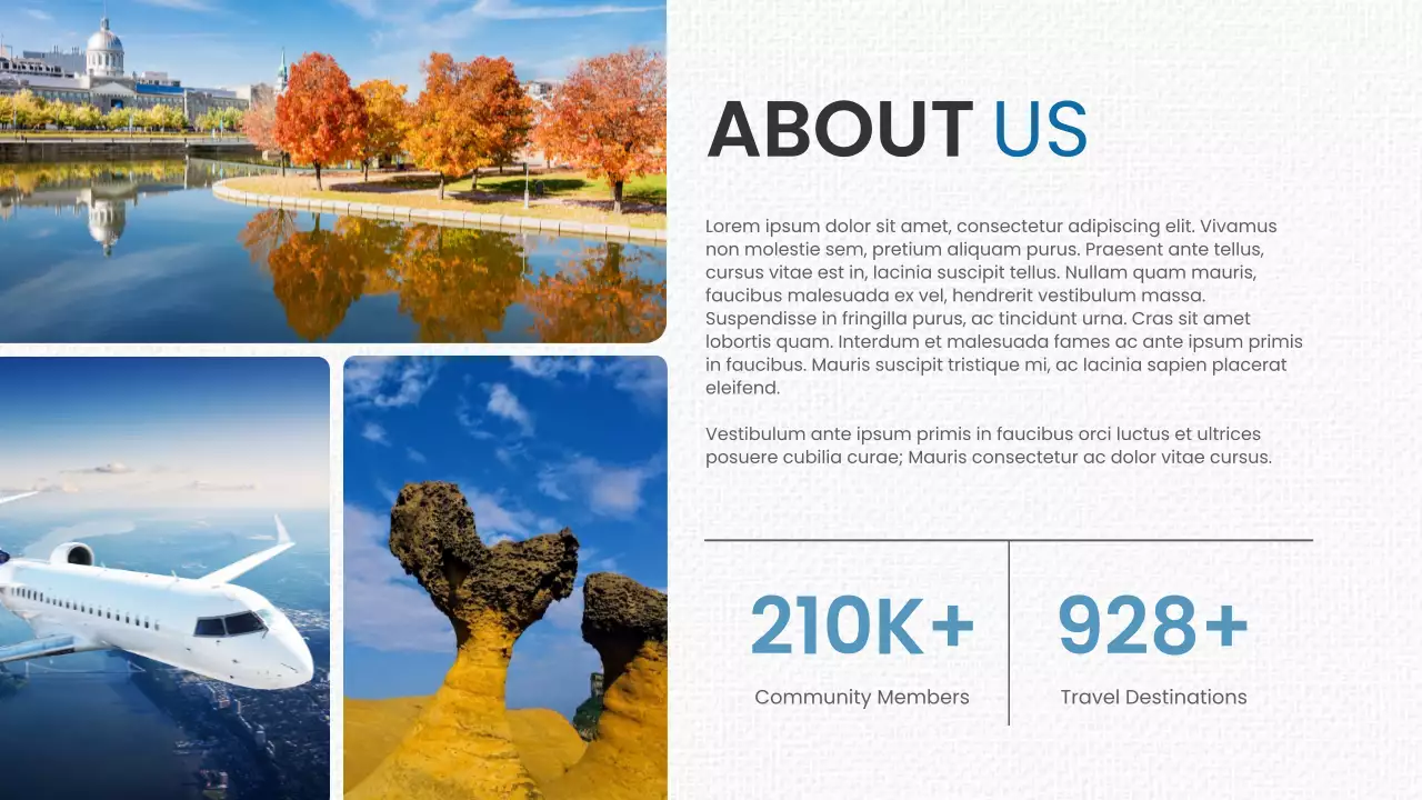 Blue Modern Travel Promotion Presentation