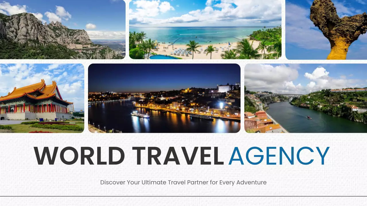 Blue Modern Travel Promotion Presentation