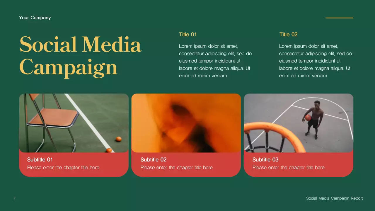 Green Modern Social Media Campaign Report Presentation