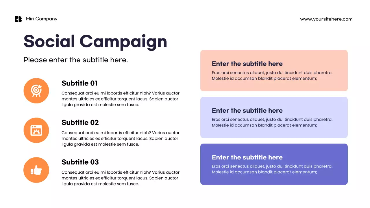 Orange Minimalist Marketing KPI Report Presentation