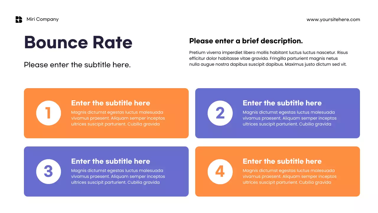 Orange Minimalist Marketing KPI Report Presentation