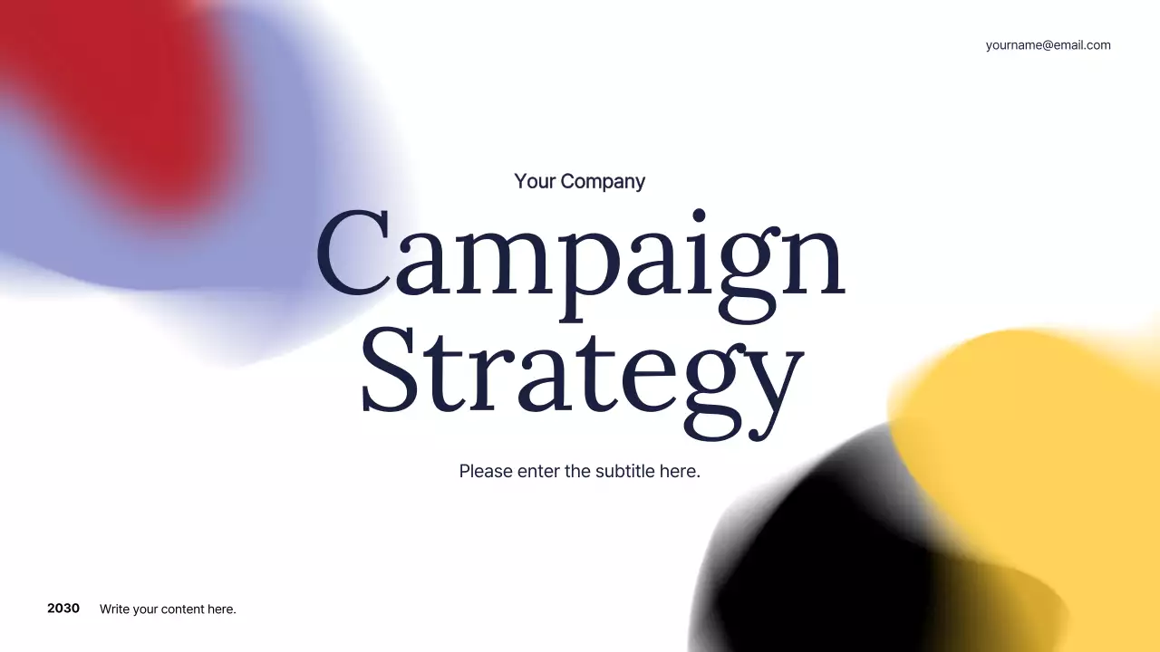 White Abstract Campaign Strategy Presentation