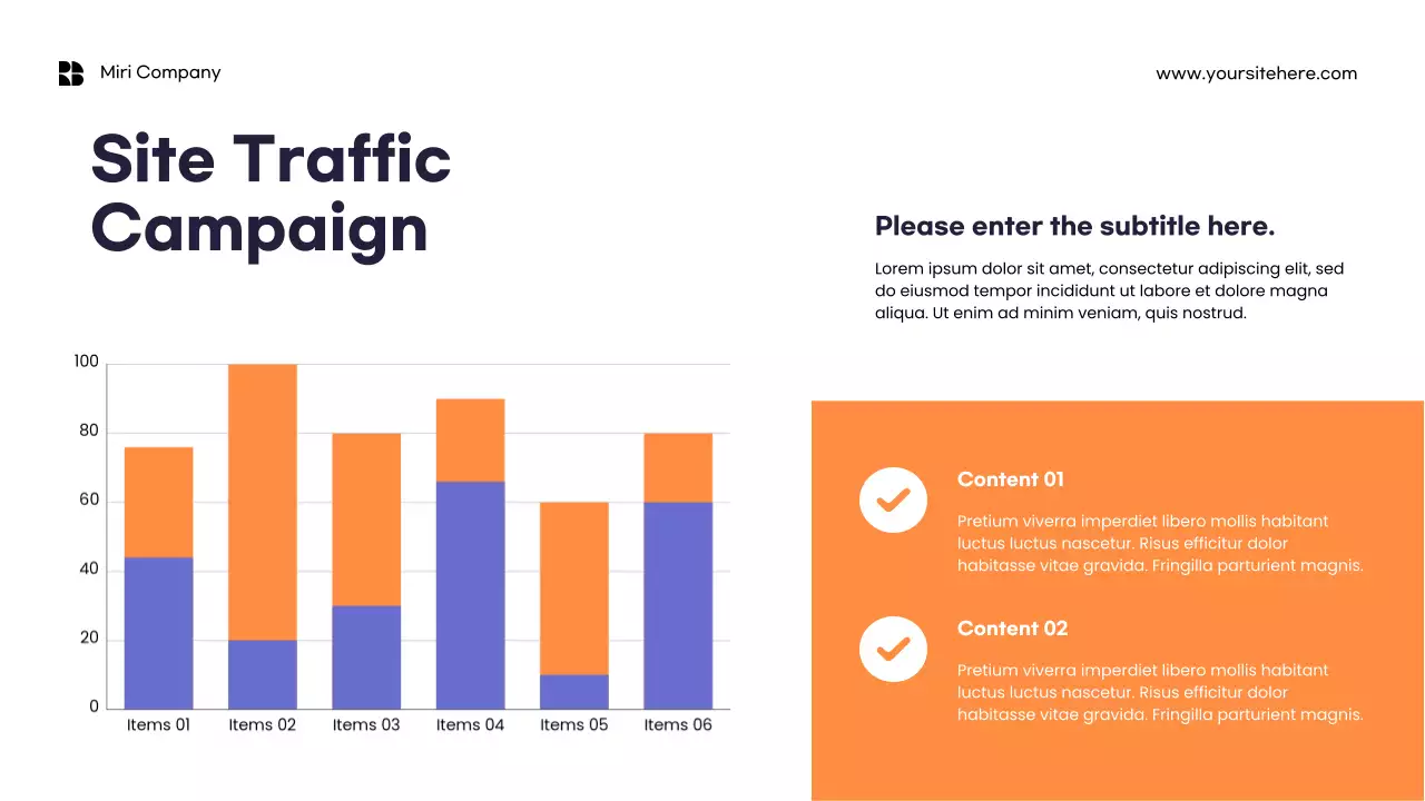 Orange Minimalist Marketing KPI Report Presentation