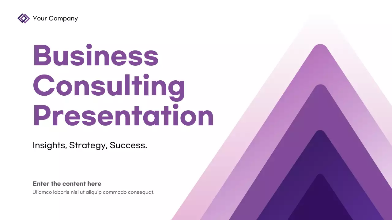 Purple Geometric Business Presentation