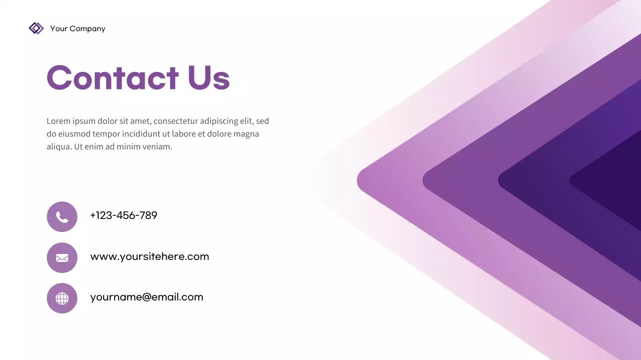 Purple Geometric Business Presentation