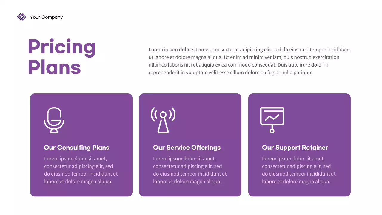 Purple Geometric Business Presentation