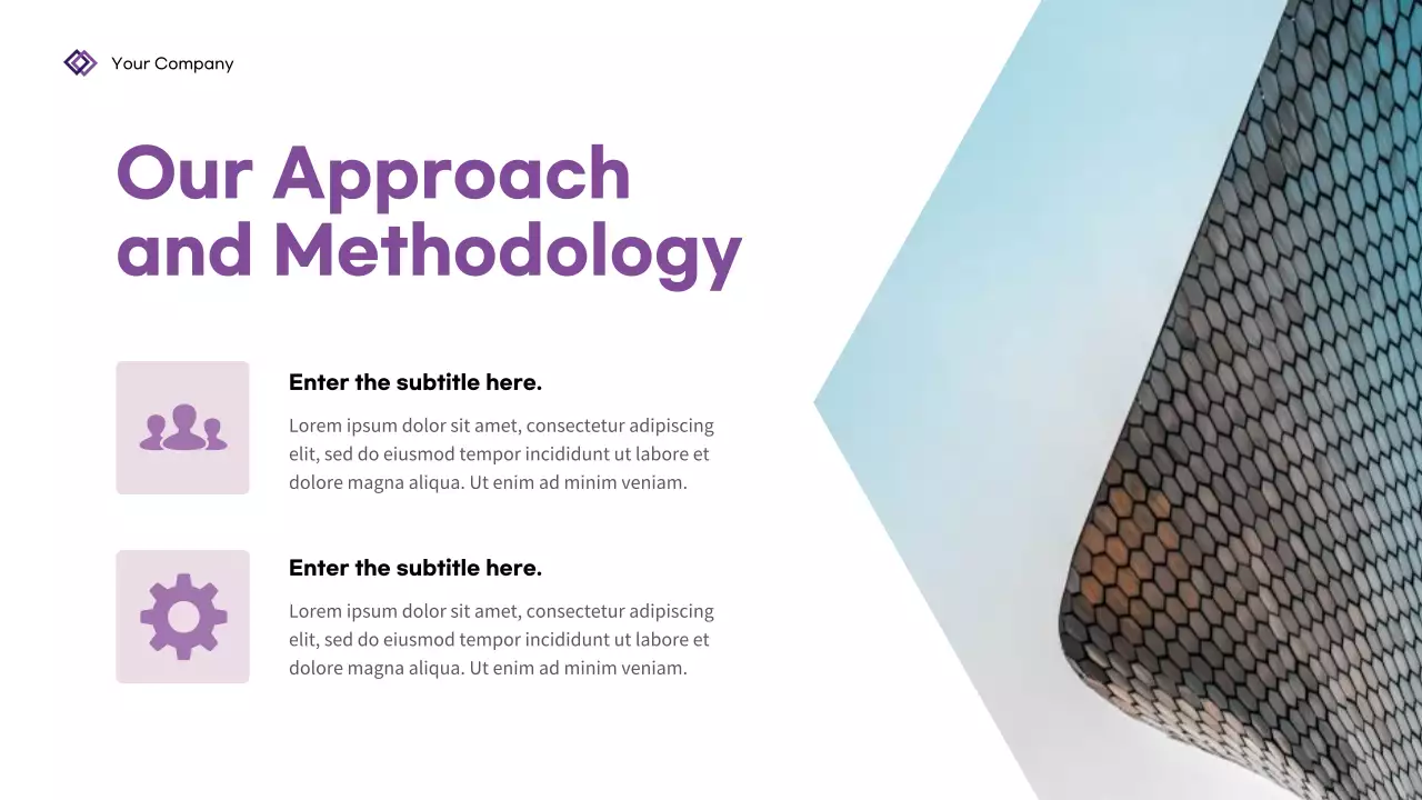 Purple Geometric Business Presentation