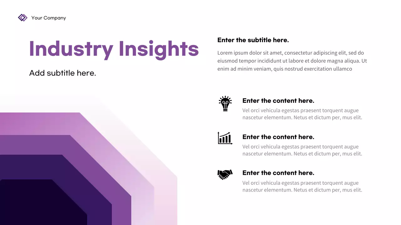 Purple Geometric Business Presentation