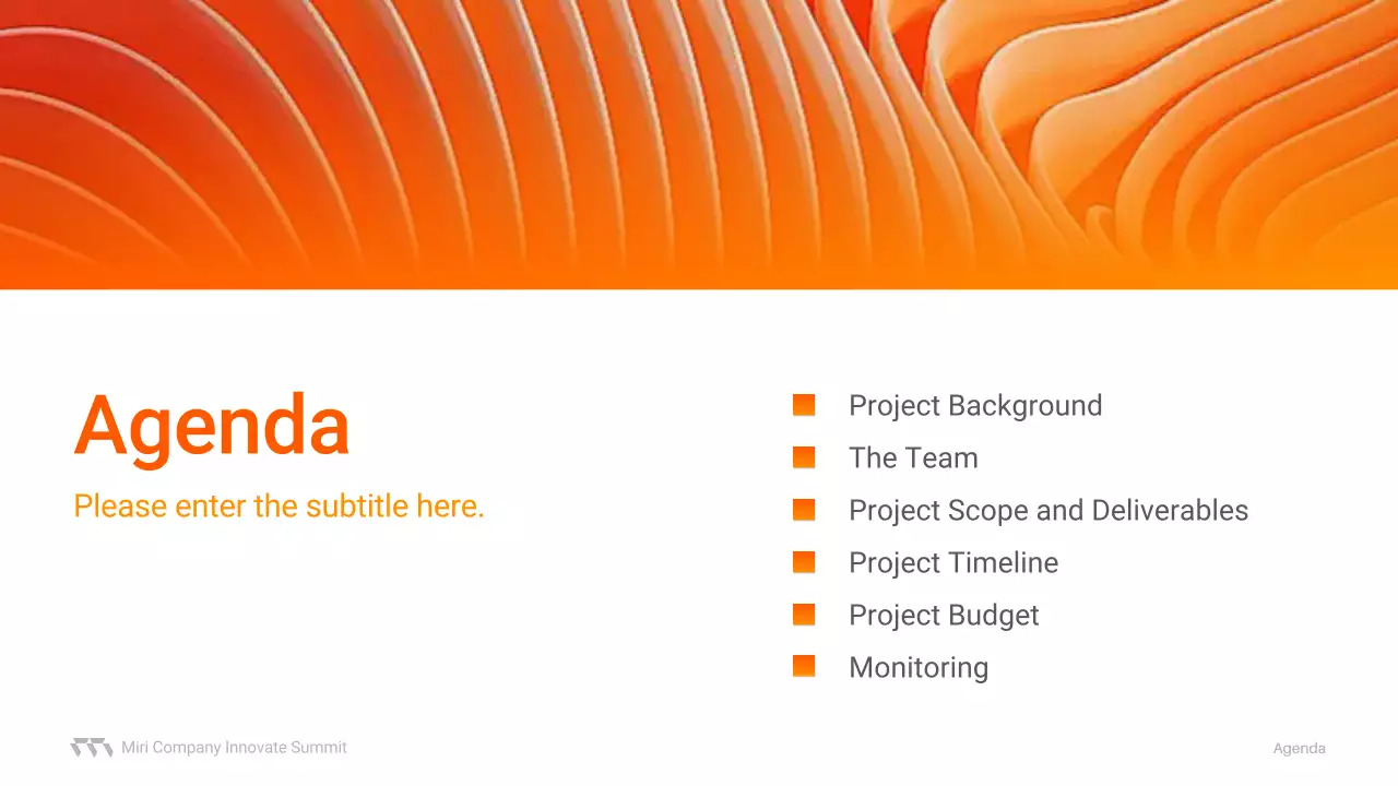 오렌지 모던 미팅 가이드 프레젠테이션