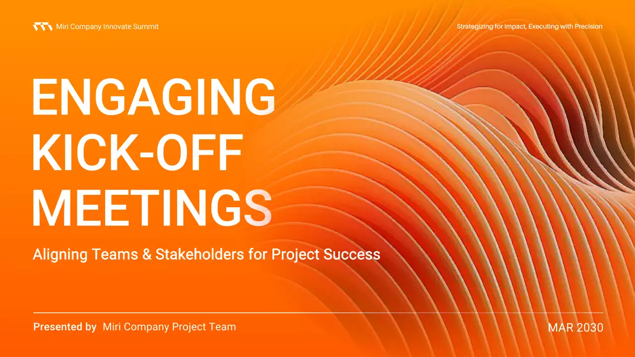 오렌지 모던 미팅 가이드 프레젠테이션