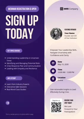 Purple Modern Geometric Webinar Promotion