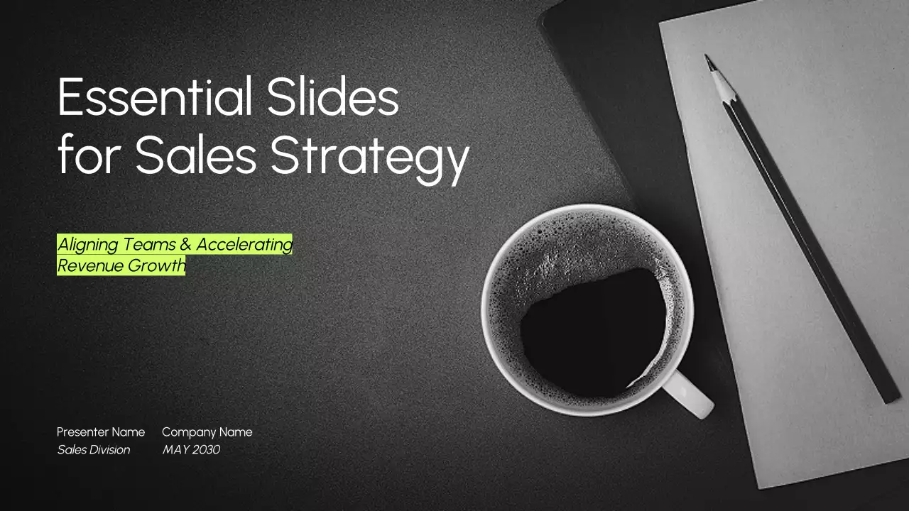 Minimal Dark Sleek Sales Strategy Presentation
