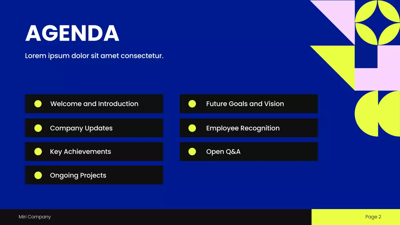 Blue Geometric Town Hall Meeting Presentation