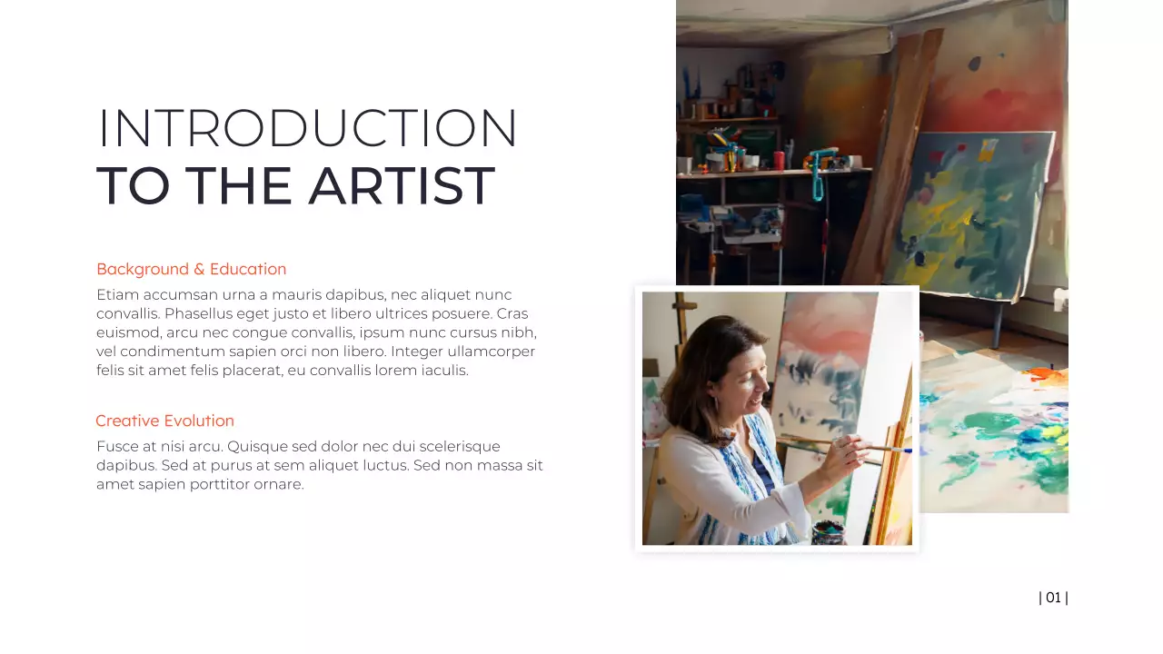 Black Minimal Art Portfolio Presentation