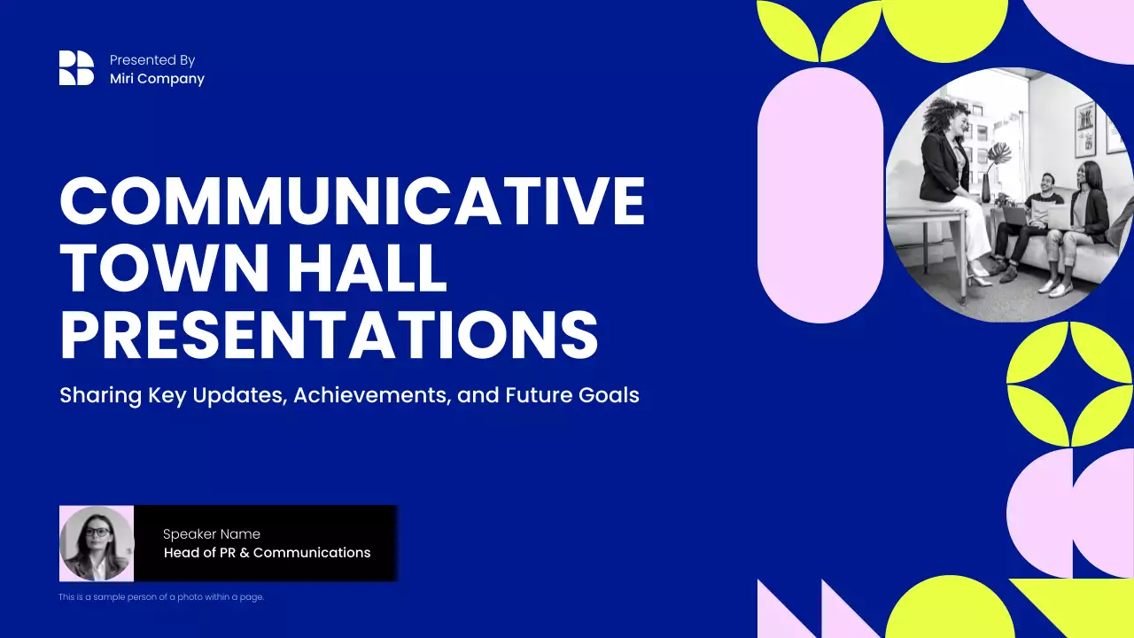 Blue Geometric Town Hall Meeting Presentation