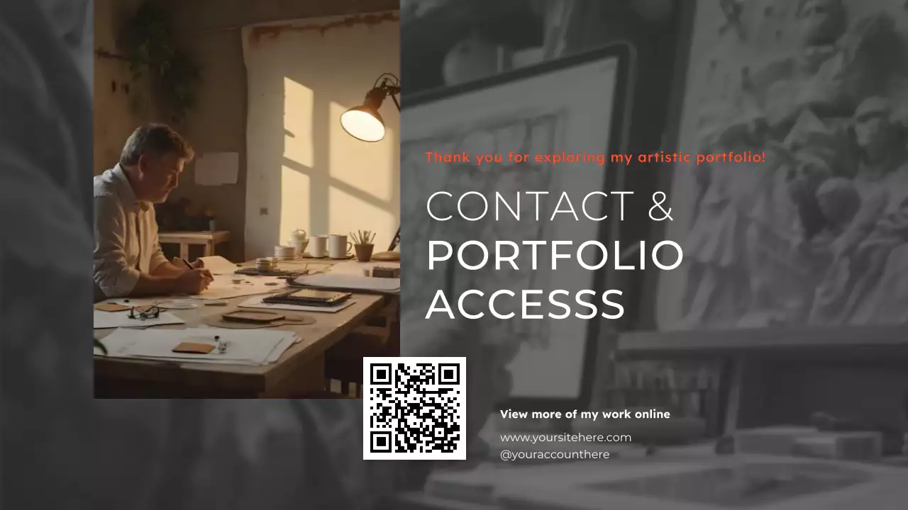 Black Minimal Art Portfolio Presentation