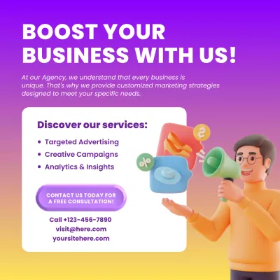 Purple Modern Business Promotion Social Media Post