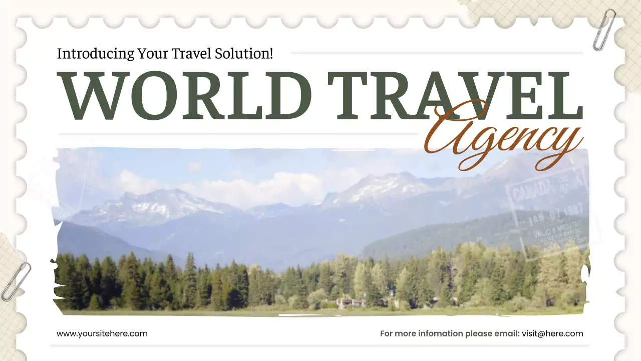 Green Rustic Travel Promotion Presentation