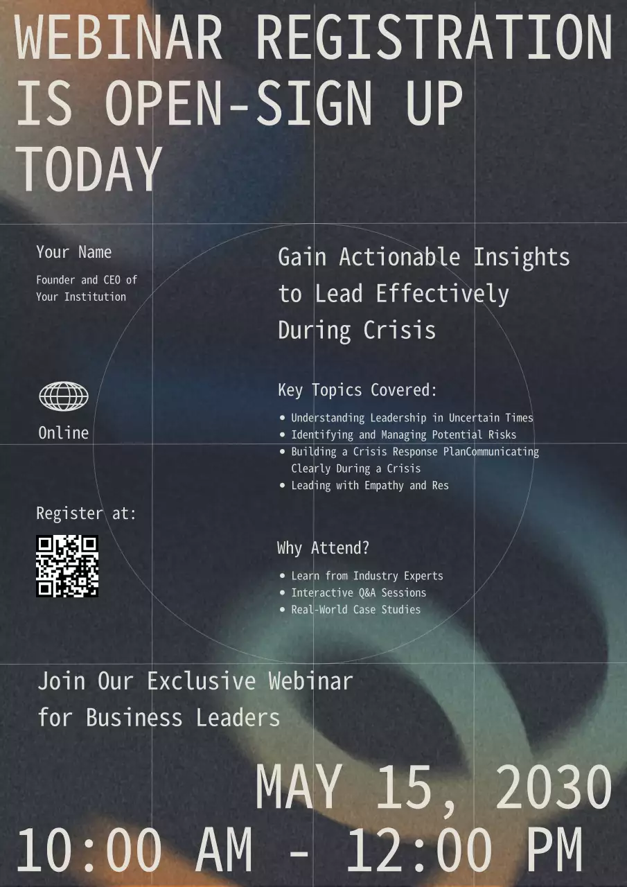 Black Modern Leadership Registration Poster