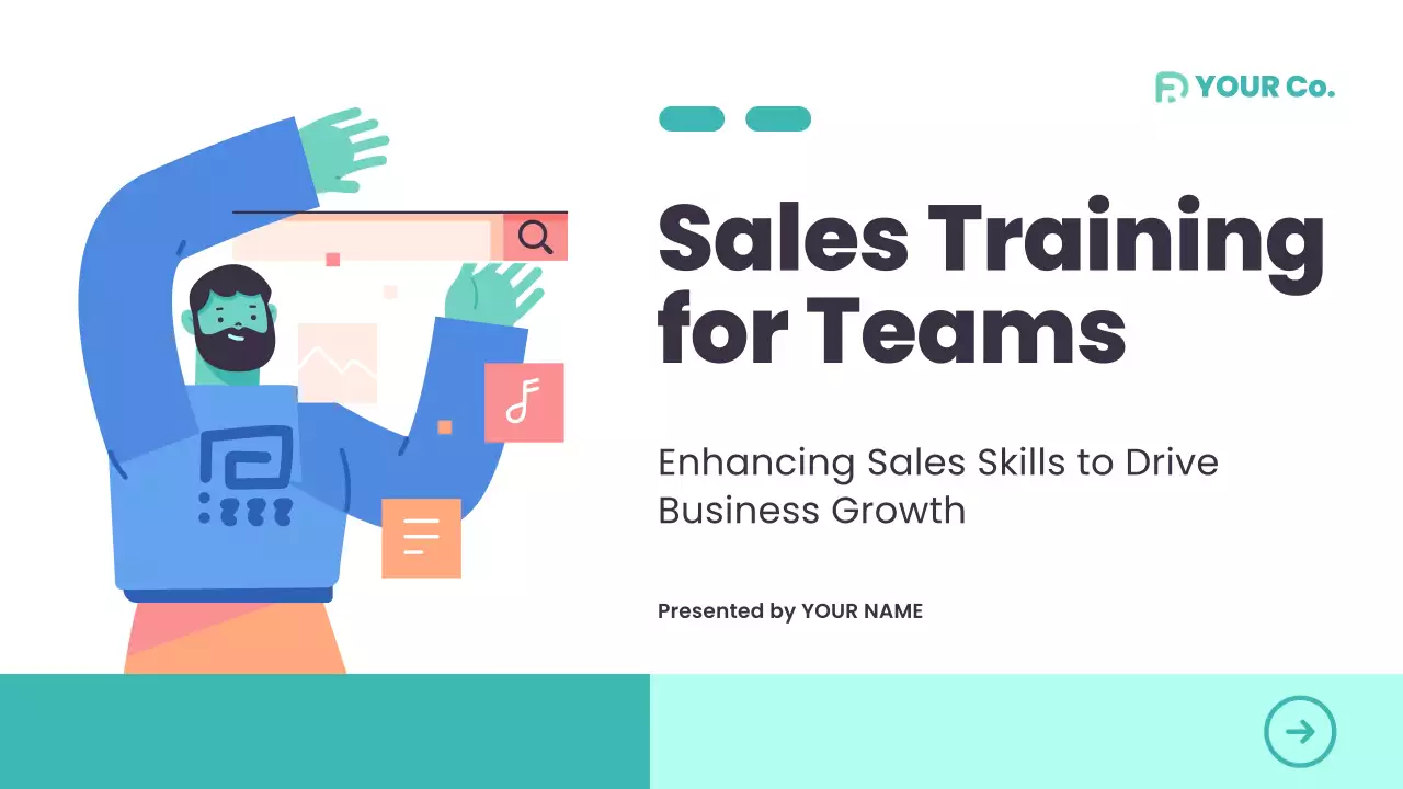 Teal Modern Sales Training Presentation