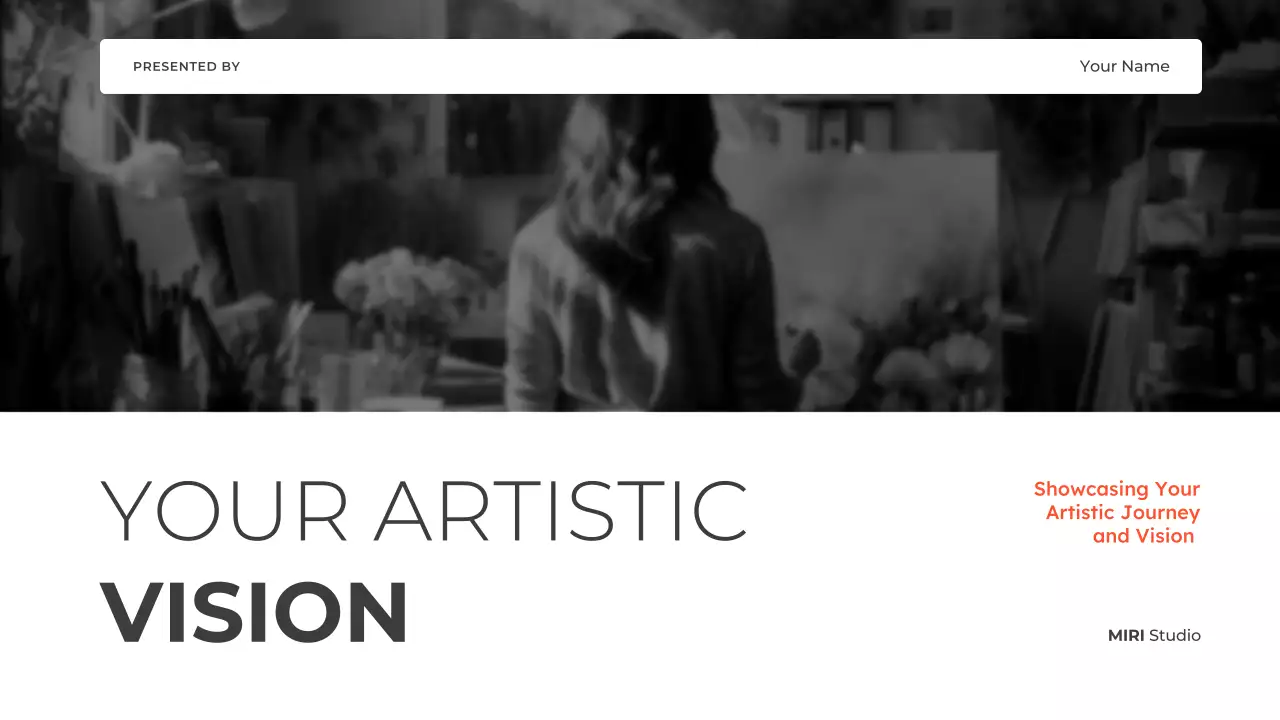 Black Minimal Art Portfolio Presentation