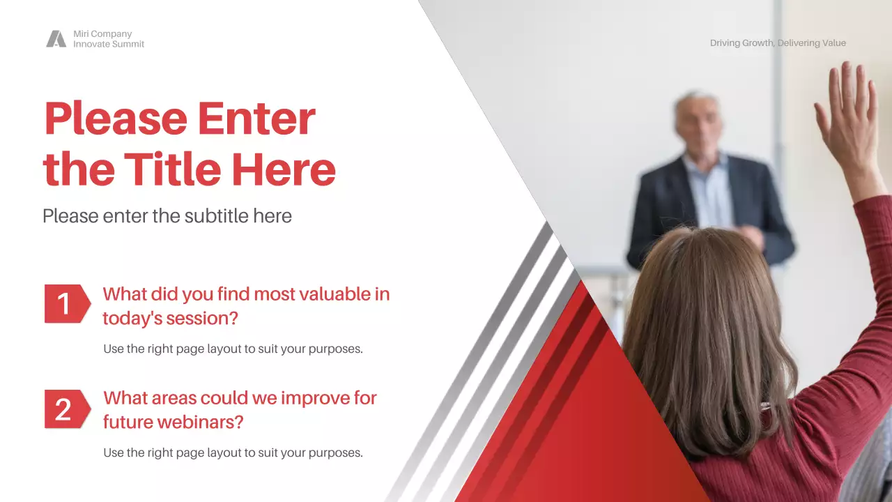 red professional business webinar announcement