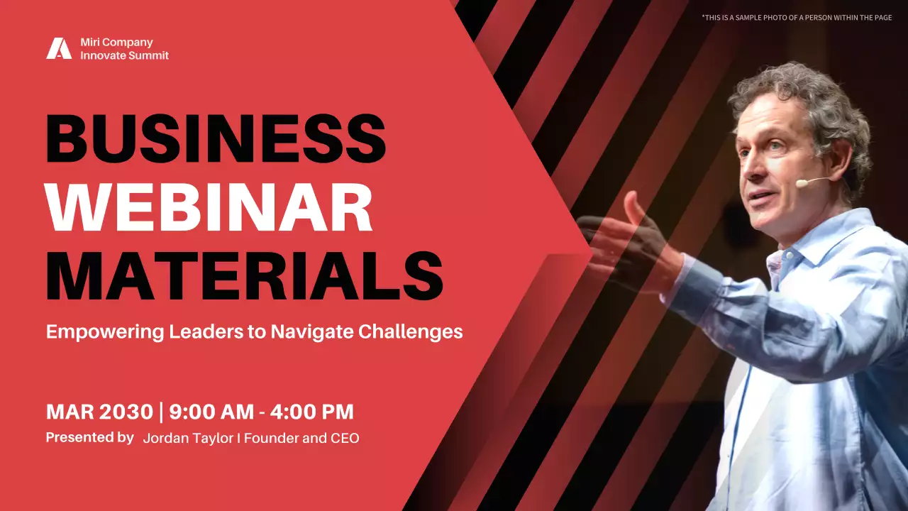 red professional business webinar announcement