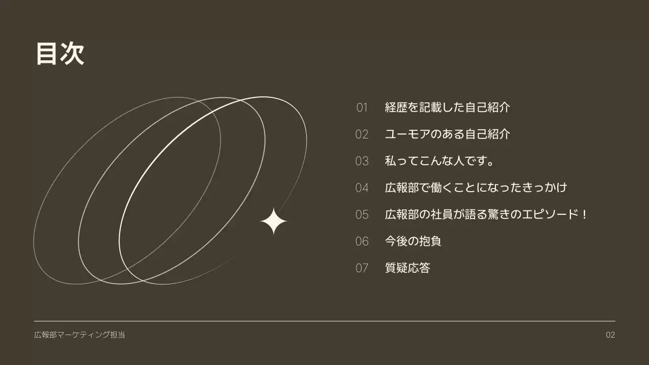 ベージュ シンプル 自己紹介 プロフィール プレゼンテーション