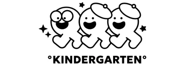 Black and white cute early childhood education logo